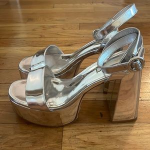 Larroude Dolly Ankle Strap Platform High Heel Sandals 8.5